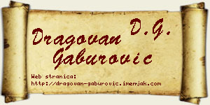 Dragovan Gaburović vizit kartica